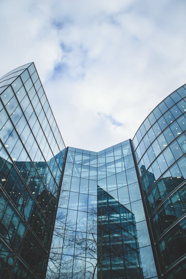 Modern office buildings